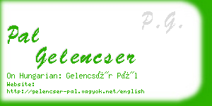 pal gelencser business card